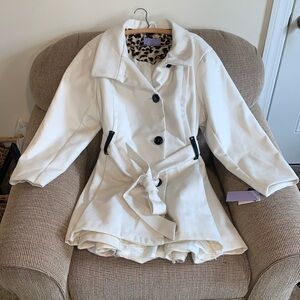 NWT Madden Girl by Steve Madden  Pea Coat.  Classic Black and White.   NWT. 3X
